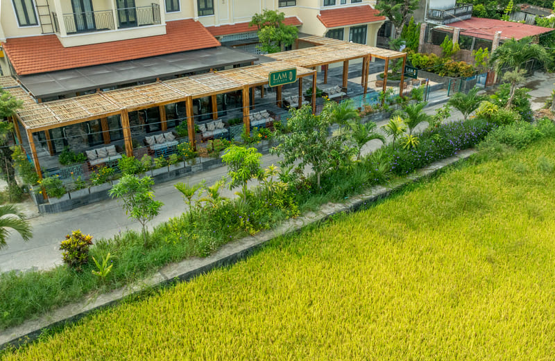 Enjoy Hoi An cuisine at LAM Kitchen beside the An My rice fields during your wellness tourism stay at Anmira Hoi An.